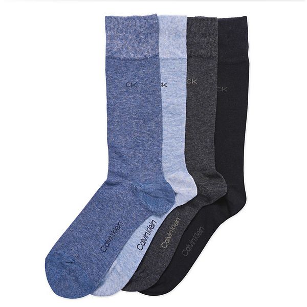 Men s Calvin Klein 4 Pack Flat Knit Dress Crew Socks