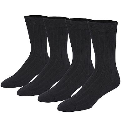 Men's Calvin Klein 4-Pack Ribbed Dress Crew Socks