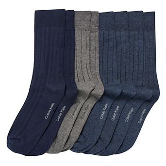 Men's Calvin Klein 4-Pack Ribbed Dress Crew Socks