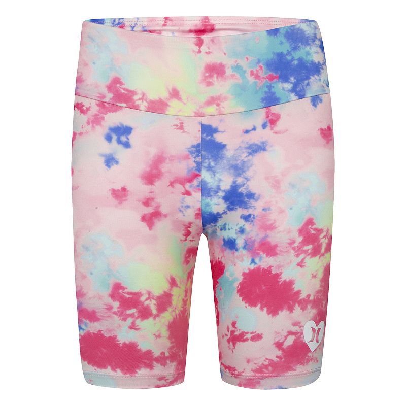 Girls 7-16 Hurley Printed Bike Shorts, Girls, Size: Medium (8/10), Pink