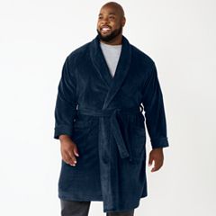 Ross Michaels Mens Robe Big & Tall with Hood - Long Plush Sherpa Lined  Bathrobe