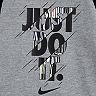 Toddler Boy Nike "Just Do It." Long Sleeve Raglan Graphic Tee
