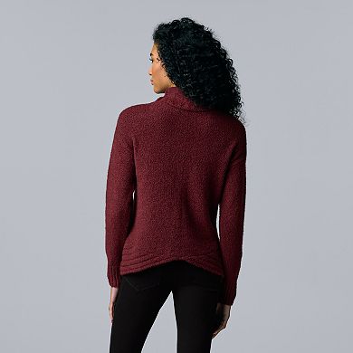 Women's Simply Vera Vera Wang Metallic Cowlneck Sweater