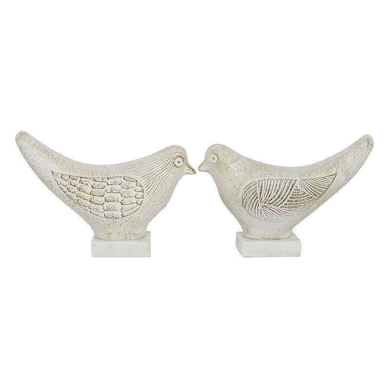 Stella & Eve Bird Figurine Table Decor 2-piece Set, White