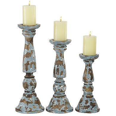 Stella & Eve Distressed Candle Holder Table Decor 3-piece Set