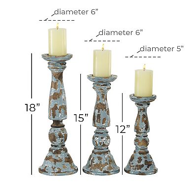 Stella & Eve Distressed Candle Holder Table Decor 3-piece Set