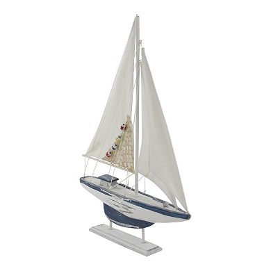 Stella & Eve Coastal Sailing Boat Sculpture Floor Decor 2-piece Set