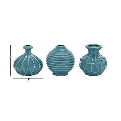 Stella & Eve Modern Short Decorative Vase Table Decor 3-piece Set