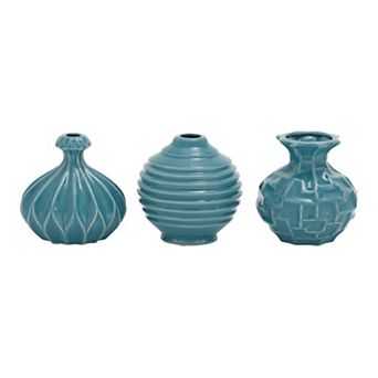 Stella & Eve Modern Short Decorative Vase Table Decor 3 pc Set