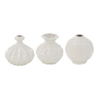 Stella & Eve Modern Short Decorative Vase Table Decor 3 pc Set