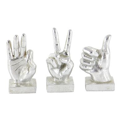 CosmoLiving Hand Sculpture Table Decor 3-piece Set