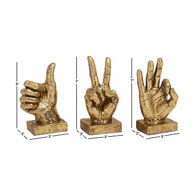 CosmoLiving Hand Sculpture Table Decor 3-piece Set