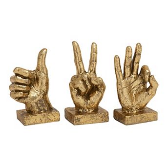 CosmoLiving Hand Sculpture Table Decor 3 pc Set
