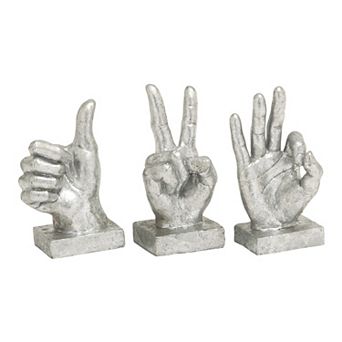 CosmoLiving Hand Sculpture Table Decor 3 pc Set