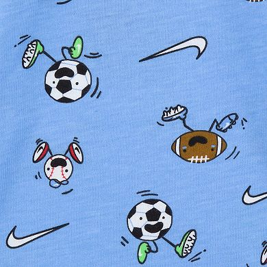 Baby Boy Nike Nikemoji Allover Print Bodysuit & Jogger Pants Set