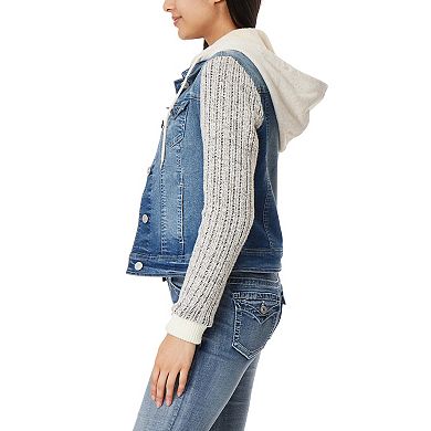 Juniors' WallFlower Dreamer Jean Sweater Jacket