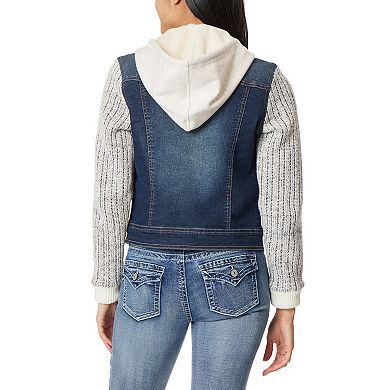 Juniors' WallFlower Dreamer Jean Sweater Jacket