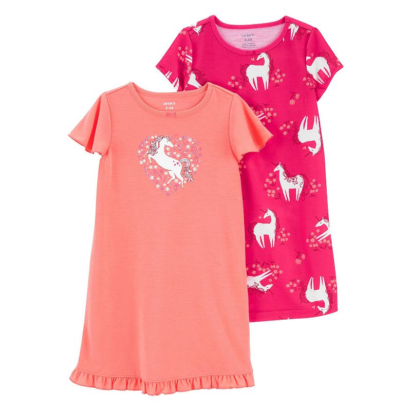 28995989 Girls 4-14 Carters 2-Pack Nightgowns, Boys, Size:  sku 28995989