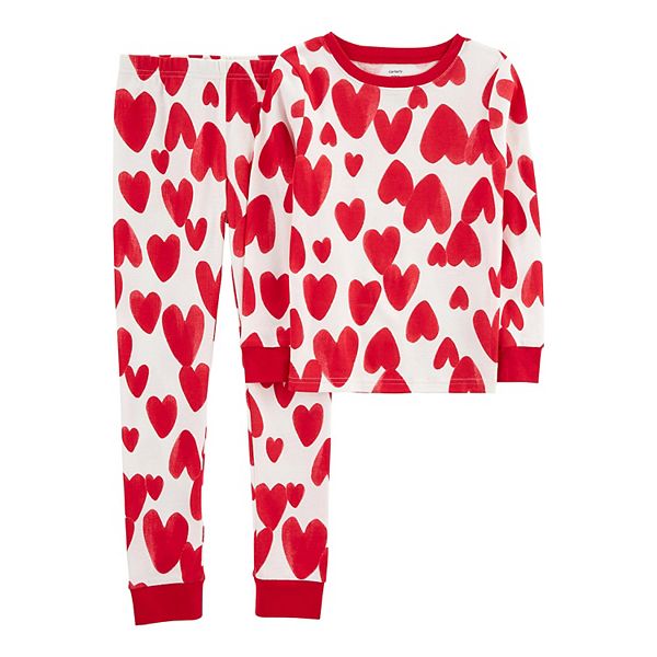 Girls 4 14 Carter s Valentine s Day Top Bottoms Pajama Set