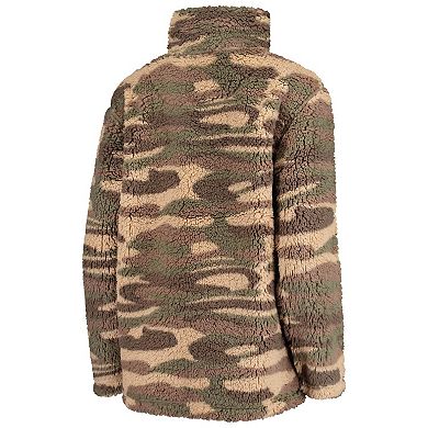 Women's G-III Sports by Carl Banks Camo St. Louis Blues Sherpa Quarter-Zip Jacket