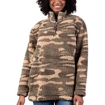 Women's G-III Sports by Carl Banks Camo Washington Capitals Sherpa Quarter-Zip Jacket