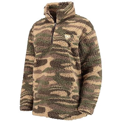 Women's G-III Sports by Carl Banks Camo Pittsburgh Penguins Sherpa Quarter-Zip Jacket