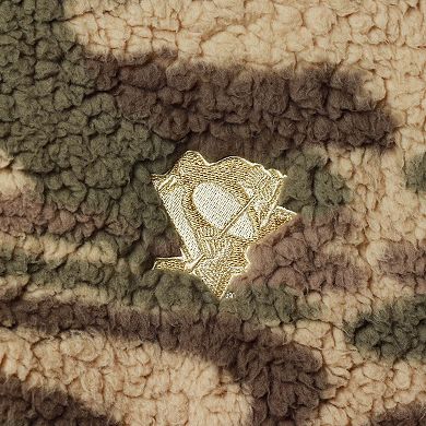 Women's G-III Sports by Carl Banks Camo Pittsburgh Penguins Sherpa Quarter-Zip Jacket