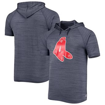 Men's Stitches Navy Boston Red Sox Raglan Hoodie T-Shirt