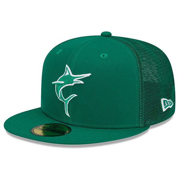 New Era Miami Marlins Green Logo 59FIFTY Fitted Hat