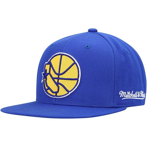 Los Angeles Lakers Mitchell & Ness English Dropback Snapback Hat