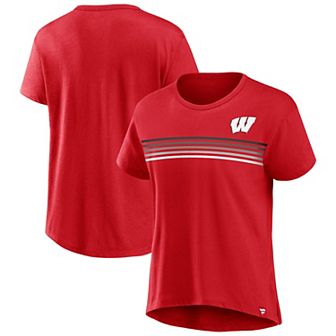Women's Fanatics Branded Red Wisconsin Badgers Tie Breaker T-Shirt
