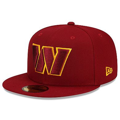 Men's New Era Burgundy Washington Commanders Team Basic 59FIFTY Fitted Hat
