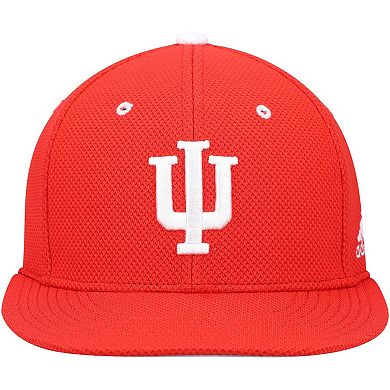 Men's adidas Crimson Indiana Hoosiers On-Field Baseball Fitted Hat
