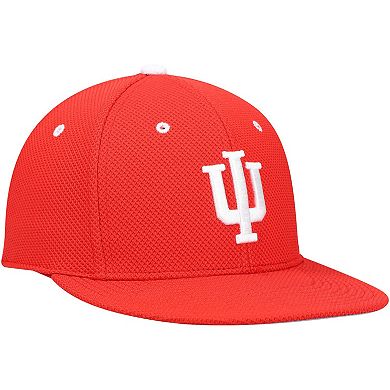 Men's adidas Crimson Indiana Hoosiers On-Field Baseball Fitted Hat
