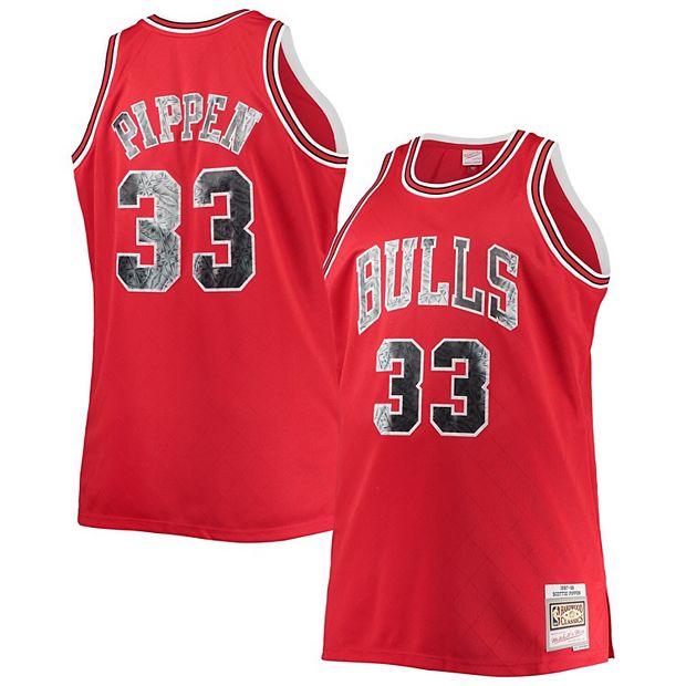 Men's Mitchell & Ness Scottie Pippen Red Chicago Bulls Big Tall 1997-98 NBA 75th Anniversary Diamond Swingman Jersey