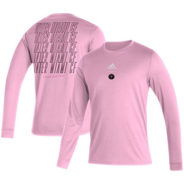 Long sleeve pink hot sale adidas shirt