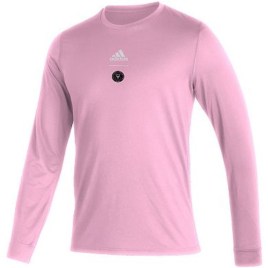 Men's adidas Pink Inter Miami CF Club Long Sleeve T-Shirt