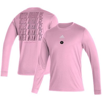 Men's adidas Pink Inter Miami CF Club Long Sleeve T-Shirt