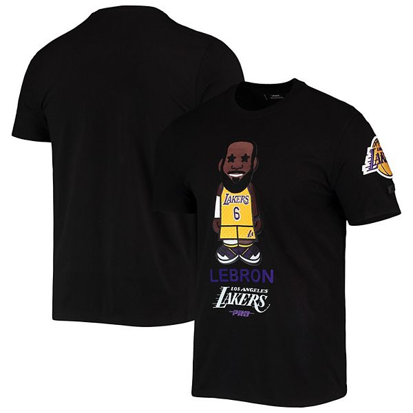 Men's Pro Standard LeBron James Black Los Angeles Lakers Caricature T-Shirt