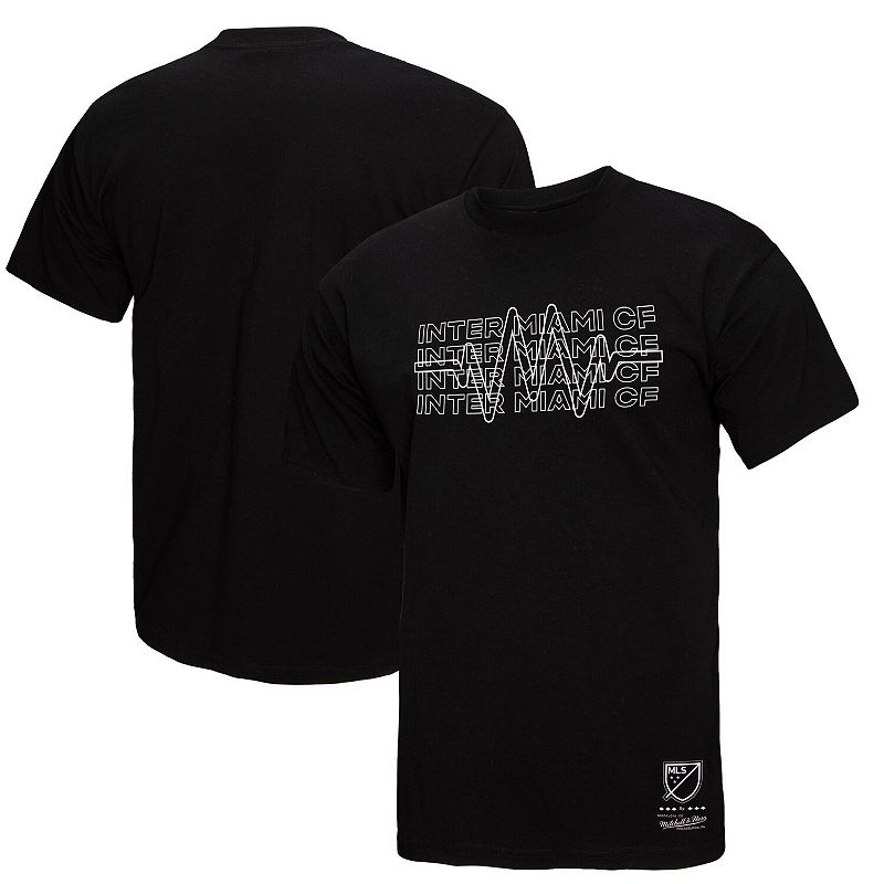 Mens Mitchell & Ness Black Inter Miami CF Repeat T-Shirt, Size: Small