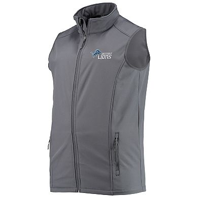 Men's Dunbrooke Graphite Detroit Lions Big & Tall Archer Softshell Full-Zip Vest