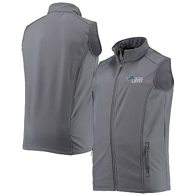 Men's Dunbrooke Graphite Detroit Lions Big & Tall Archer Softshell Full-Zip Vest