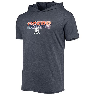 Men's New Era Heathered Navy Detroit Tigers Hoodie T-Shirt