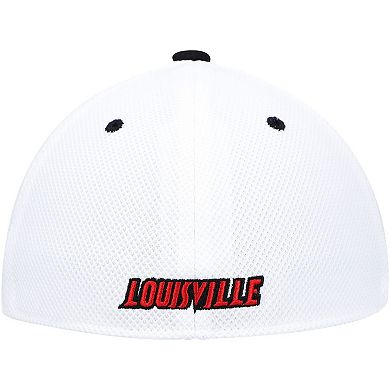 Men's adidas White/Black Louisville Cardinals On-Field Baseball Fitted Hat