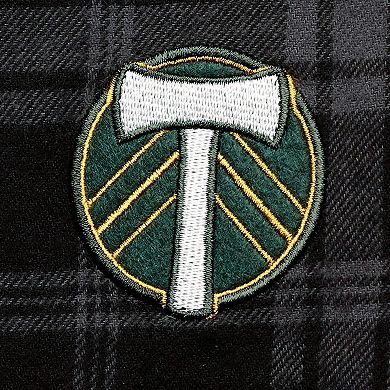 Men's The Wild Collective Black Portland Timbers Buffalo Check Button-Up Shirt