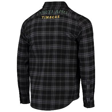 Men's The Wild Collective Black Portland Timbers Buffalo Check Button-Up Shirt