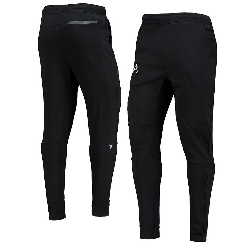 Mens Levelwear Black Atlanta Braves Tempo 22 Fleece Pants, Size: Medium