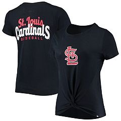 Women's New Era Red St. Louis Cardinals Plus Size Two-Hit Front Knot T-Shirt