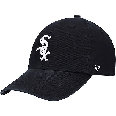 Youth '47 Black Chicago White Sox Team Logo Clean Up Adjustable Hat