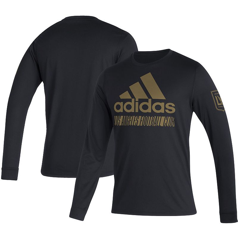 Mens adidas Black LAFC Vintage AEROREADY Long Sleeve T-Shirt, Size: Small,